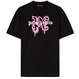 Palm Angels Miami Sprayed Monogram T-Shirt 'Pink'
