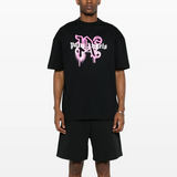 Palm Angels Miami Sprayed Monogram T-Shirt 'Pink'