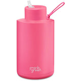 Frank Green Ceramic Reusable Bottle 2L / 68oz (Neon Pink)