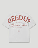 Geedup Sports & Rec. T-Shirt 'White/Burgundy'