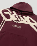 Geedup Handstyle Hoodie 'Maroon/Cream'