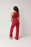 LEVATE SIGNATURE STRAIGHT LEG PANTS (REGULAR) - CHERRY RED