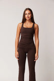 LEVATE ALLURE RIRI ASYMMETRICAL TANK - ESPRESSO