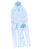 Syna World Logo Tracksuit 'White Blue'