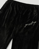 Geedup Signature Velour Trackpants 'Black'