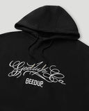 Geedup Cursive Logo Hoodie 'Black/ White’
