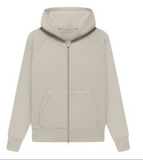 Fear Of God Essentials Zip Up Hoodie 'Smoke'